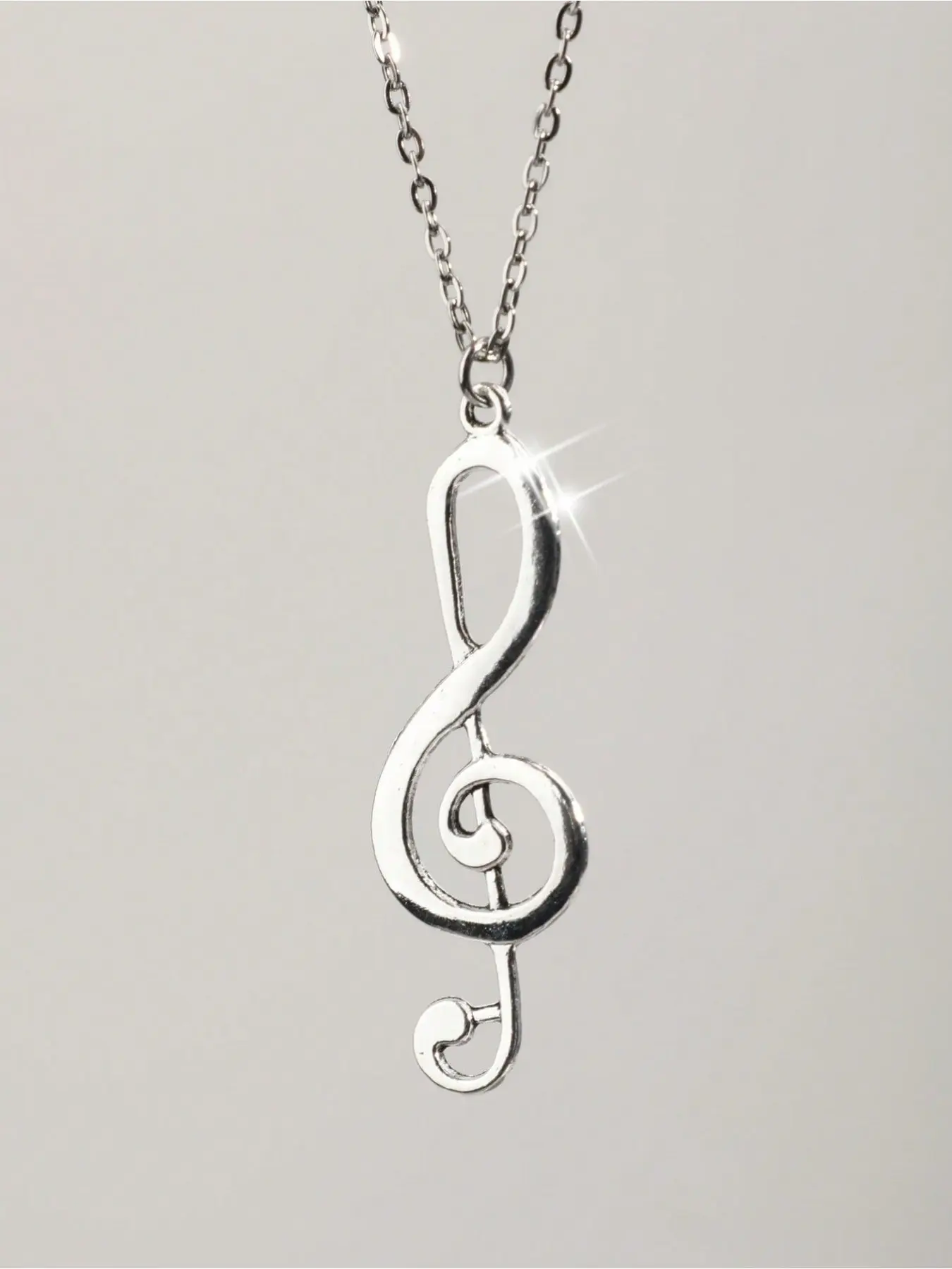1 Piece Vintage Silver Musical Instrument Punk Rock Symbol Guitar Pendant Necklace, Creative Street Music Hip Hop Guitar Microphone Drum Set Speaker Necklace, Music Festival