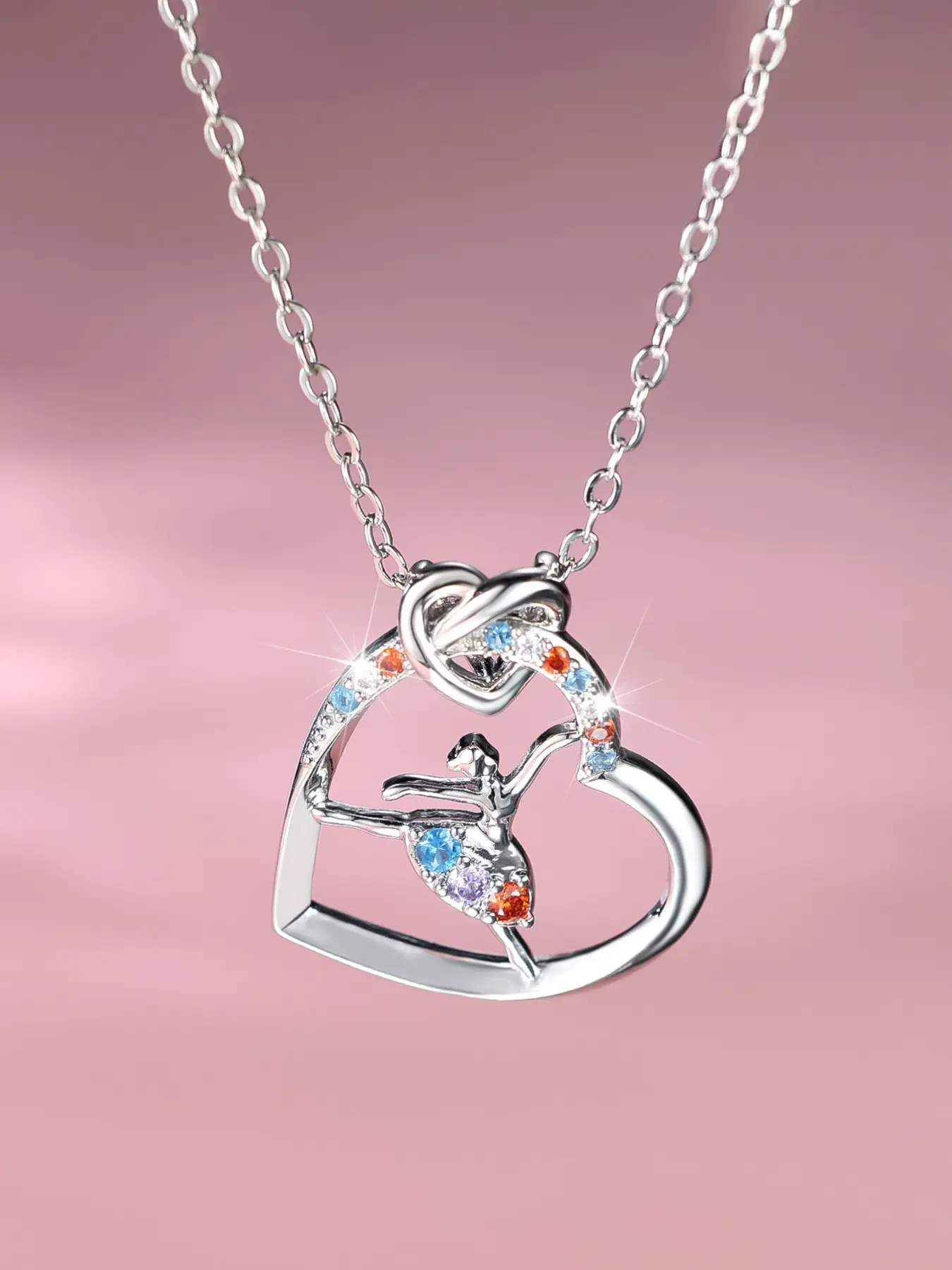 Colorful Diamond Dance Queen Necklace, Unique Design, Perfect for Valentine's Day, Daily Wear, Parties, Gifts for Girlfriend and Friends