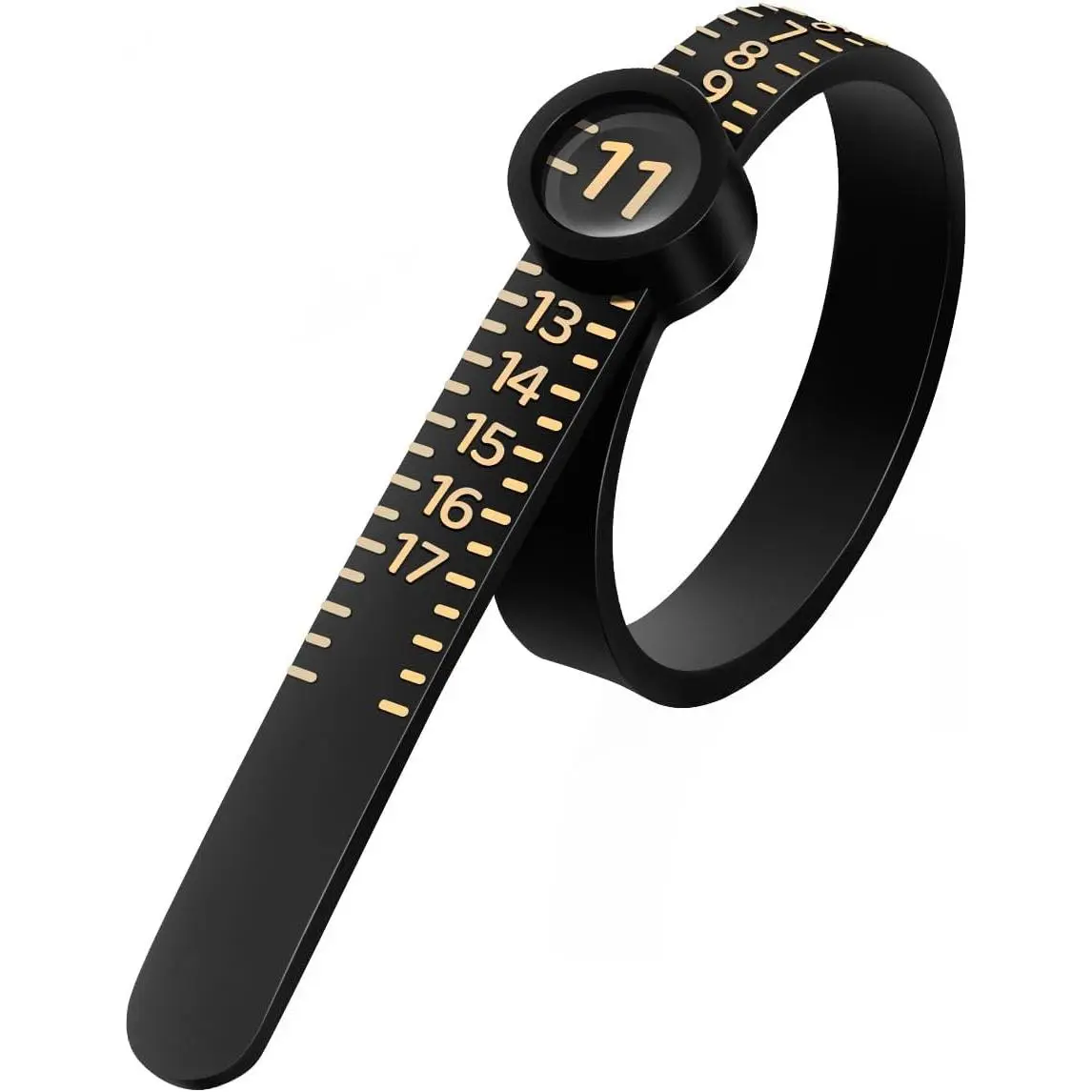 Ring Sizer Measuring Tool with Magnifier, for Ring Measurer and Ring Sizer Clear and Intuitive Reading.Plastic Ring Sizer with Lens, 1-17