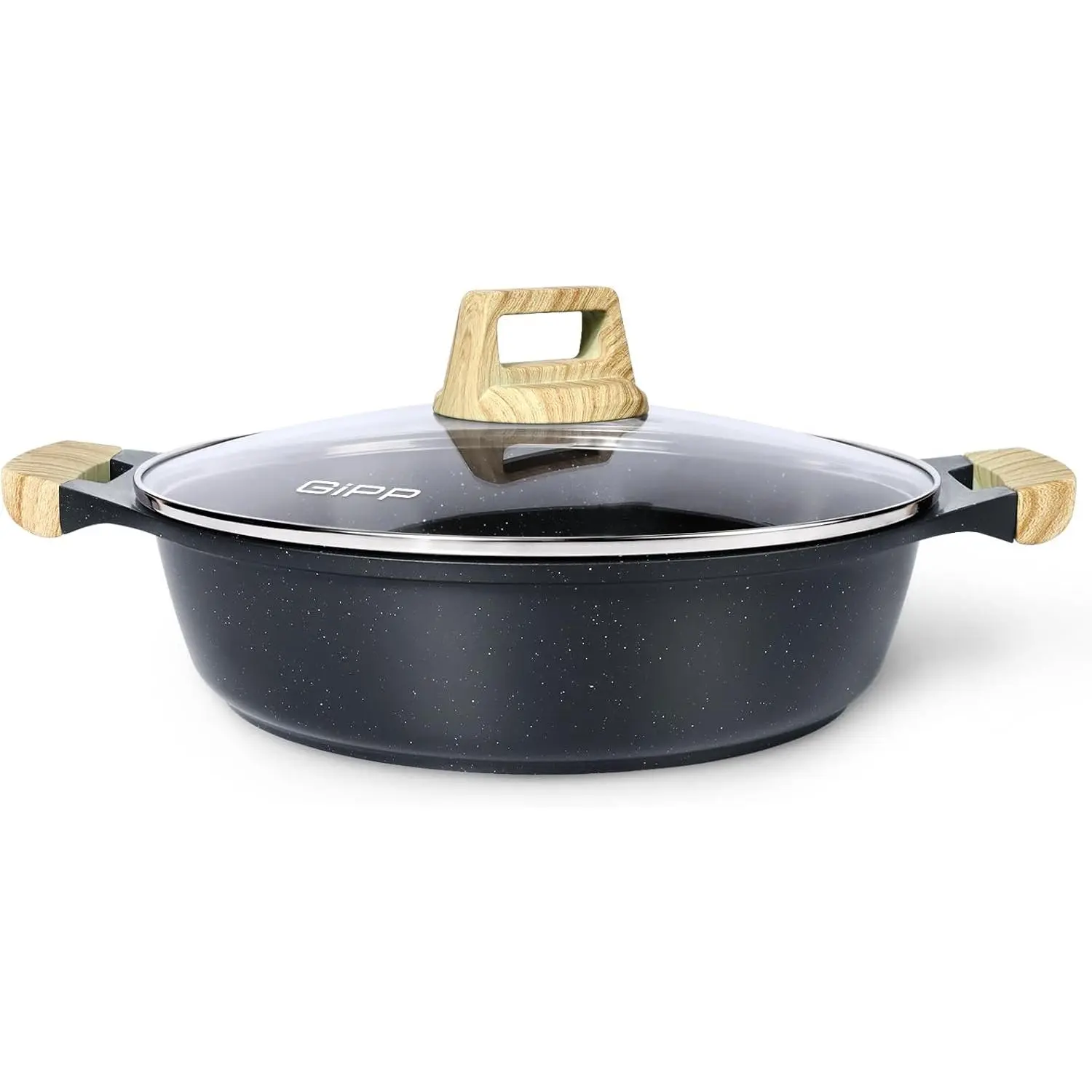 6QT Nonstick Stock Pot with Lid Soup Pot,12.6 Inch Non  Stockpot for Cooking,Stew Pot with Nonstick Ceramic Coating,Non Stick Cooking Pot Compatible with  Stoves,/PTFE/PFOA Free,Gray