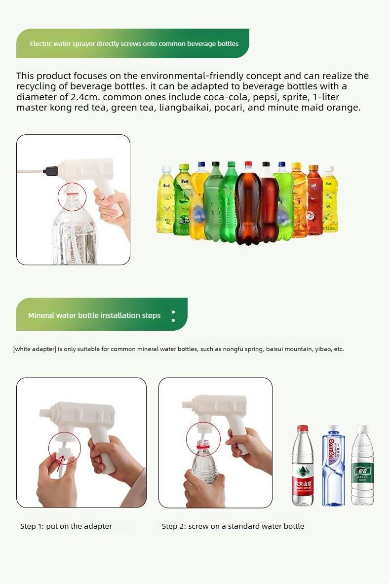 Electric sprinkler for watering flowers, cleaning, and sanitation; multi-functional sprinkler for household use.