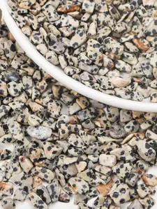 Natural Leopard Skin Jasper Quartz Crystal, Polished Stones Particles, Dalmatian Jasper Gemstone Mini Crystals, Speckled Home Decorative Stones