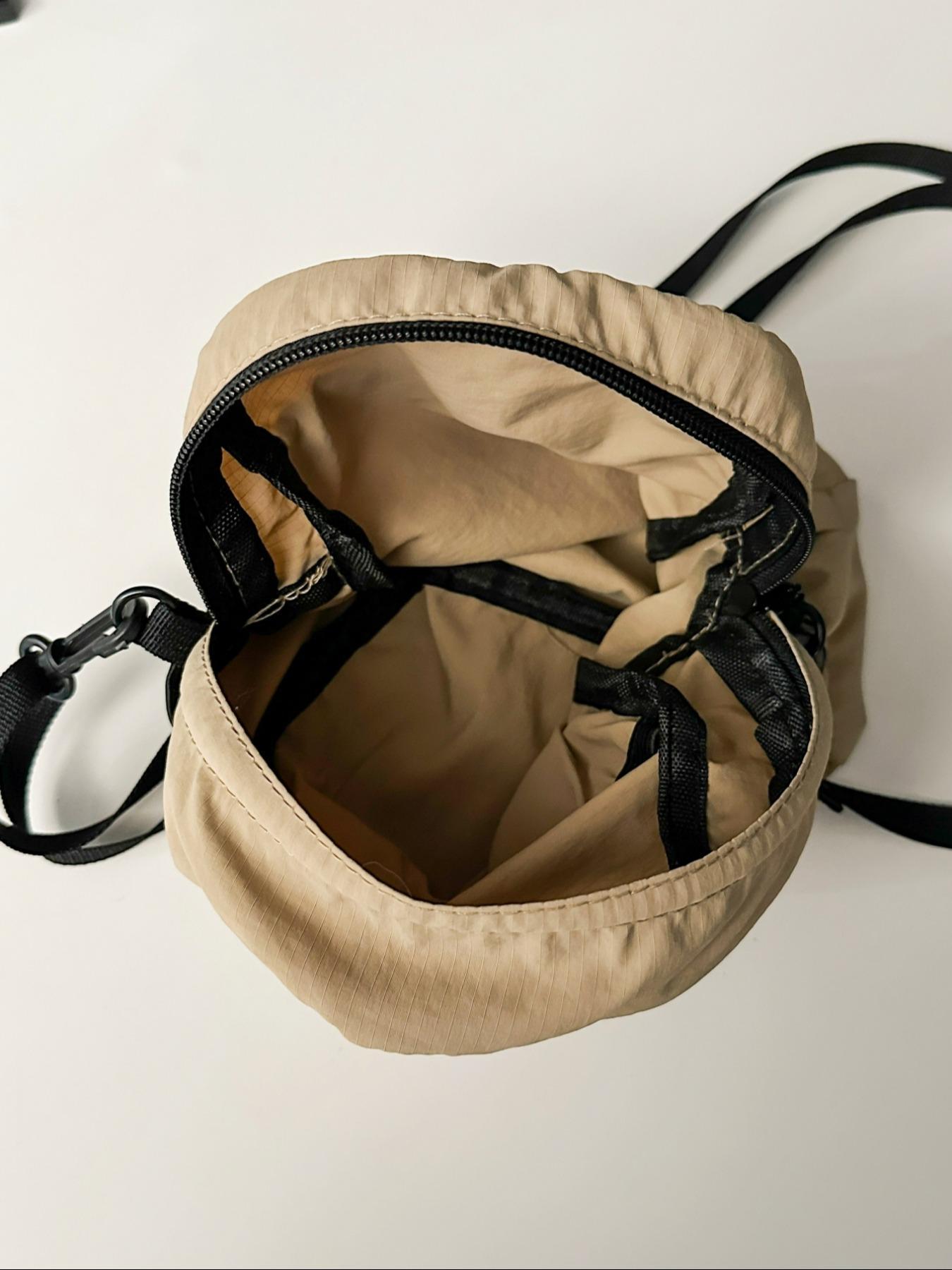 Men's Casual Plain Nylon Crossbody Bag, Zipper Crossbody Bag, Lightweight Small Sling Bag, Casual Versatile Phone Bag, Sporty Sling Bag for Daily Used