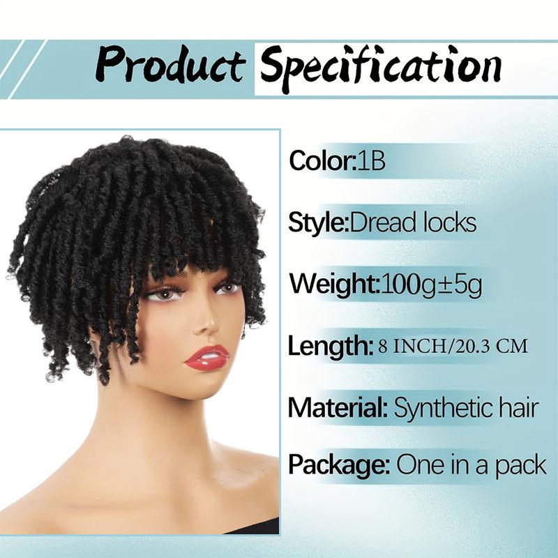 Fashion Wig 100g Dreadlock Clip In Hair Extensions for Men Women Hip Hop Top Head Synthetic Dreads
