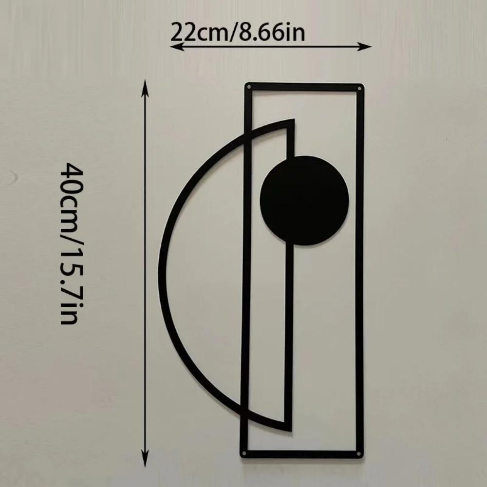 Geometric Line Pattern Wall Art, 2pcs/set Iron Wall Decor, Wall Art for Home Living Room Bedroom