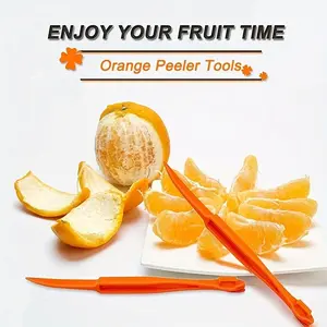 Orange Peeler Set, Plastic Peeler, Orange Slicer, Peeler, Multifunctional Fruit Peeler, Easy Peeler, Peeling Grapefruit, Pomegranate, Orange, Lemon Tool, Peel Cutting Machine, Suitable for Citrus Fruit Tools, Kitchen Accessory Small Tools