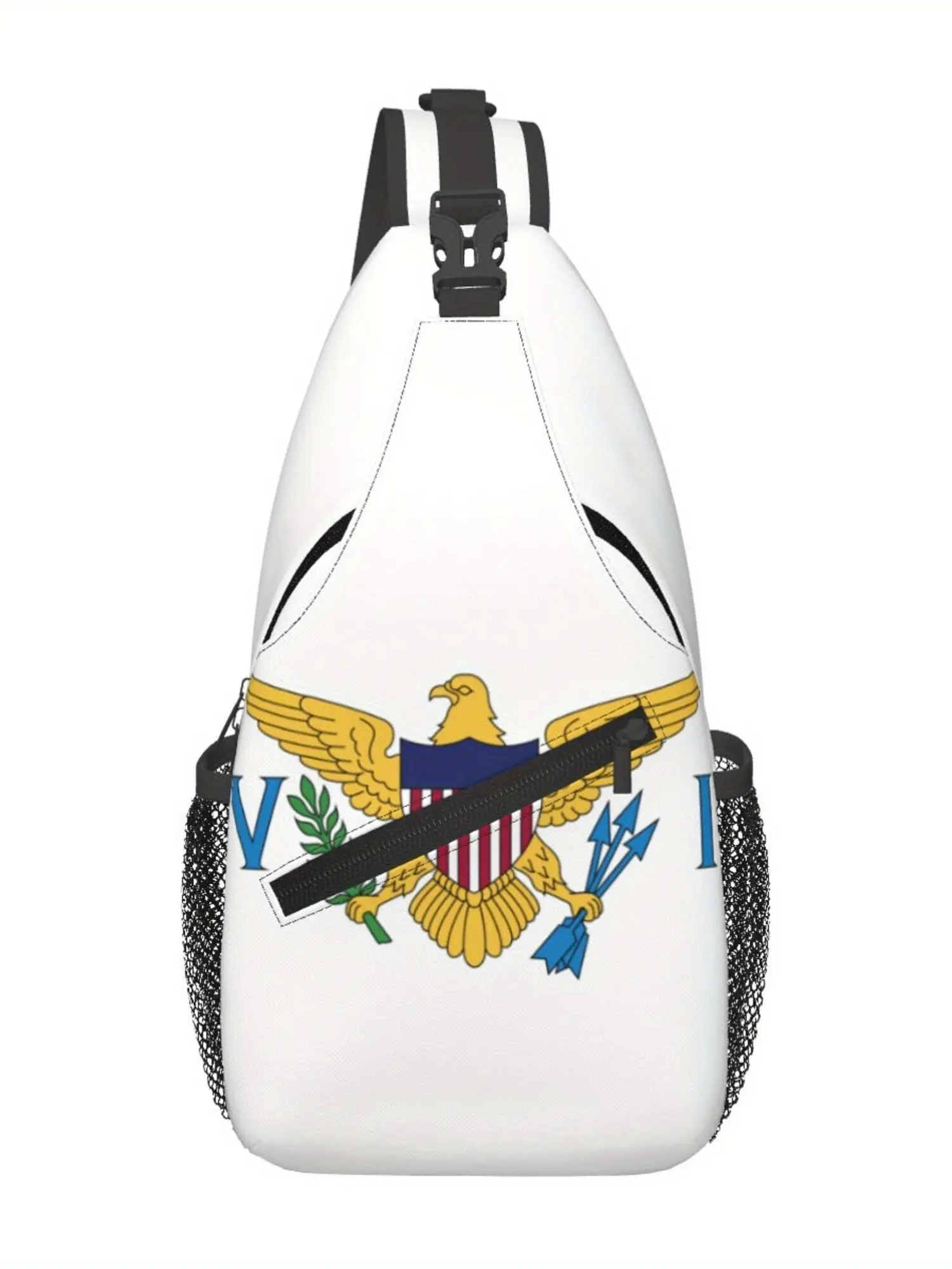 Virgin Islands themed Crossbody Bag Sling Bag Belt Bag for Daypack Daily Use Travel Hiking,Adjustable Shoulder Strap Lightweight Chest Bag For Men Women Gift