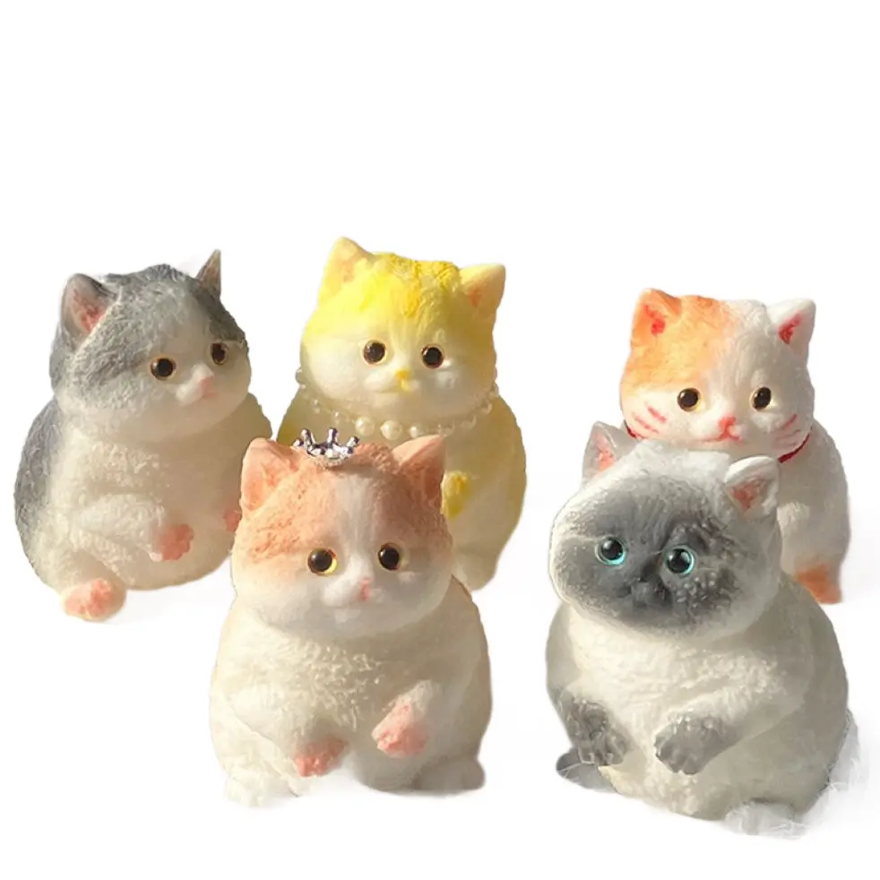 Jumbo Giant Fat Cat Squishy Toy - Unisex Hand-Painted Stress Relief Fidget Toy, Slow Rising Sensory Figurine, Squeezable Office Desk Ornament, Creative DIY Gift, Jumbo Squishy