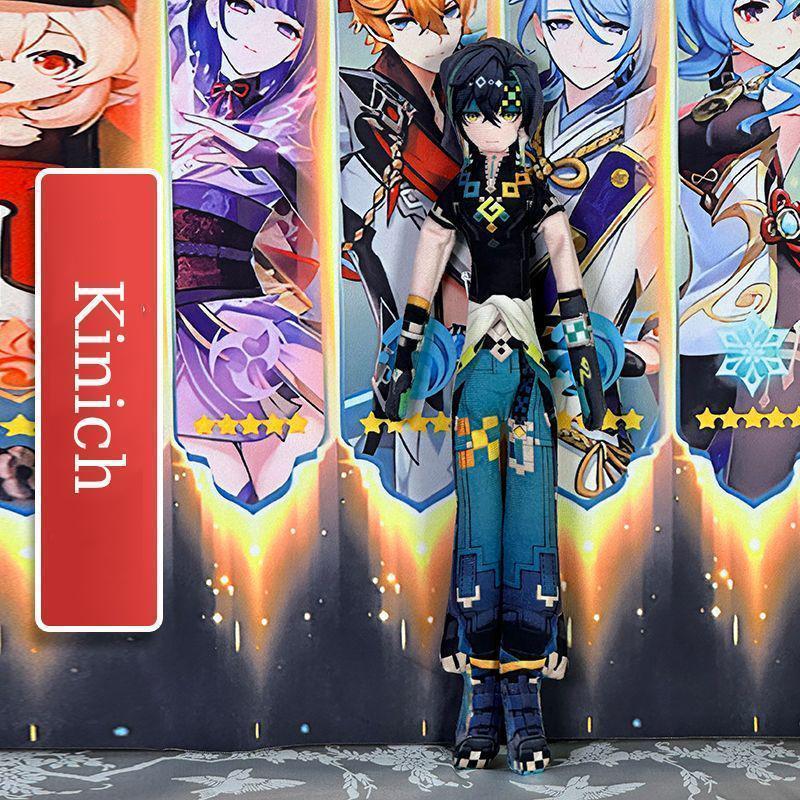 Game Genshin Impact Wanderer Xiao Morax Cosplay Plush Cotton Doll Slender Twistable Shape Room Decoration Abstract Model Gift