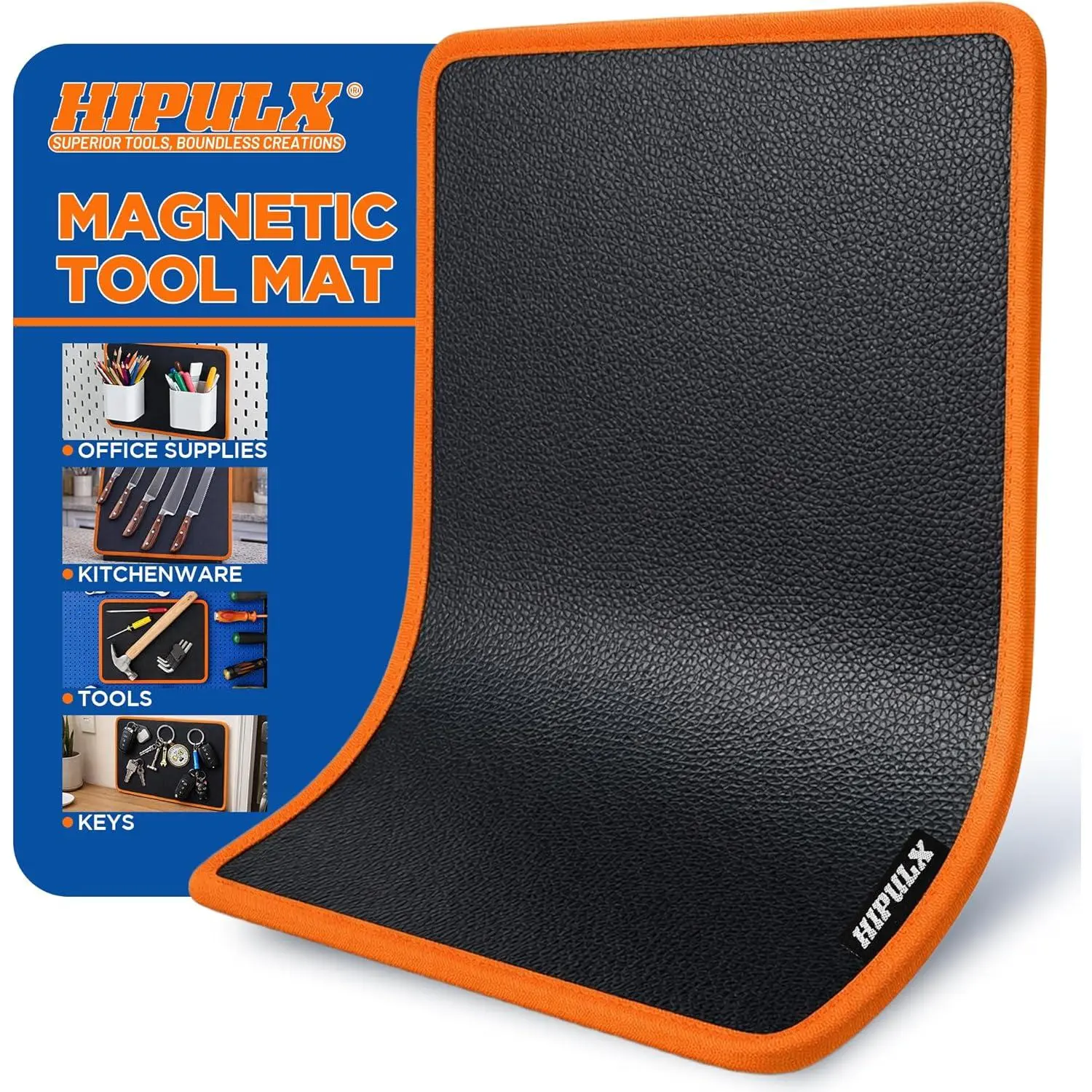 Magnetic Tool Pad 12.5"x9.75" - 40 lbs Heavy Duty Flexible Magnetic Mat for Tools, Oil Resistant PVC Scratch Protection for Car Workbench, Bendable Magnetic Mat for Auto Repair & DIY