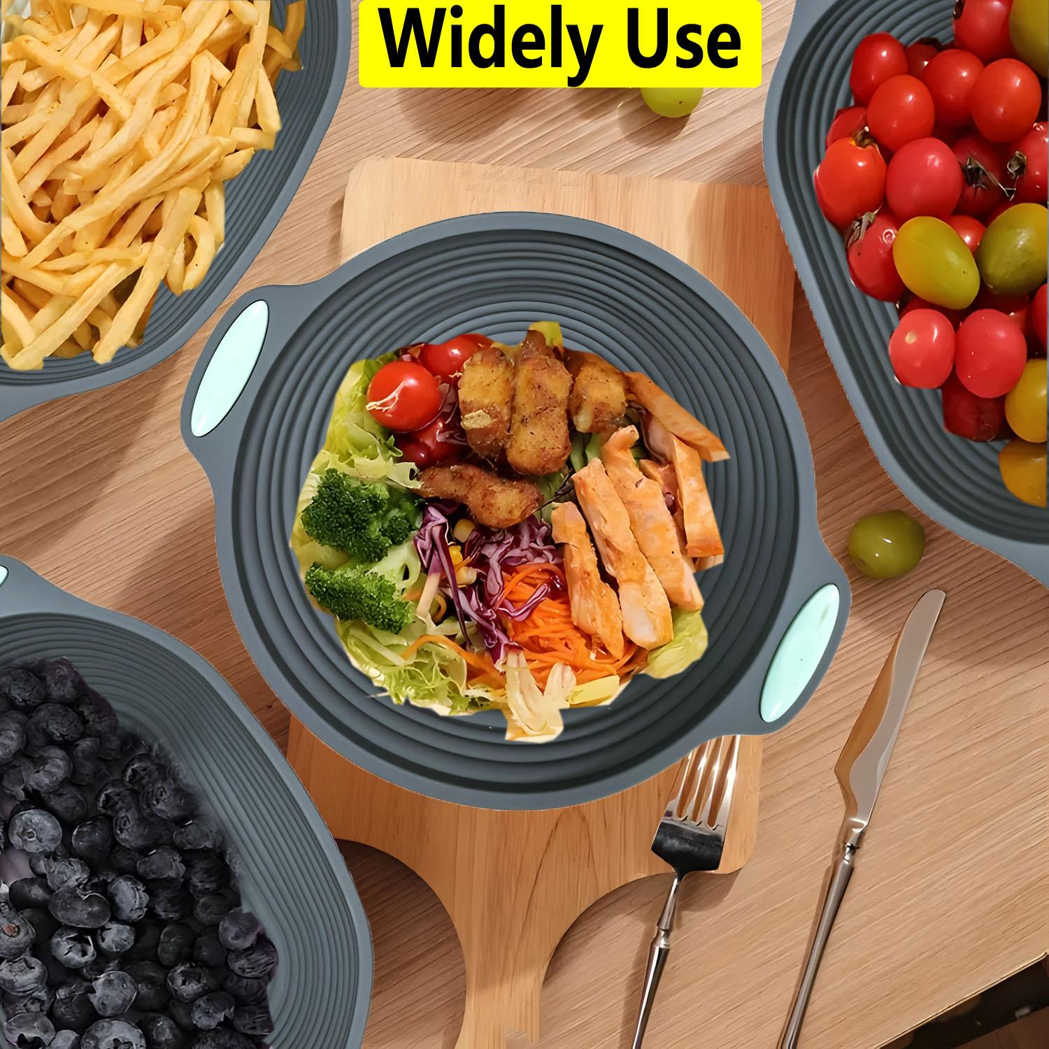 Silicone Bread Proofing Basket Set, 5 Counts/6 Counts Oval & Round Bread Proofing Basket with Lid, Baking Tool Set for Home Kitchen, Bakeware