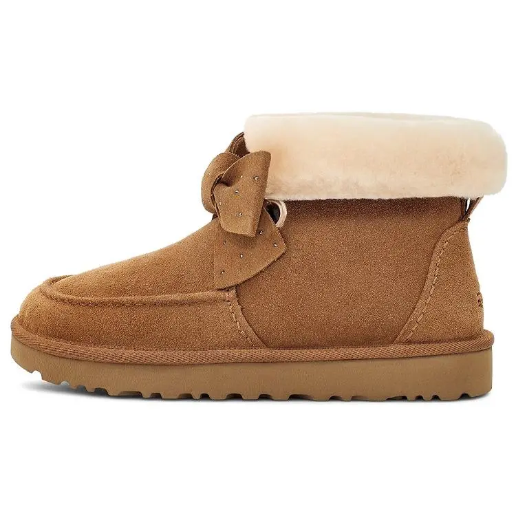 UGG Kyrina Double Layer Leather Warm Wrap Plush Warmth Snow Boots 1120882-CHE