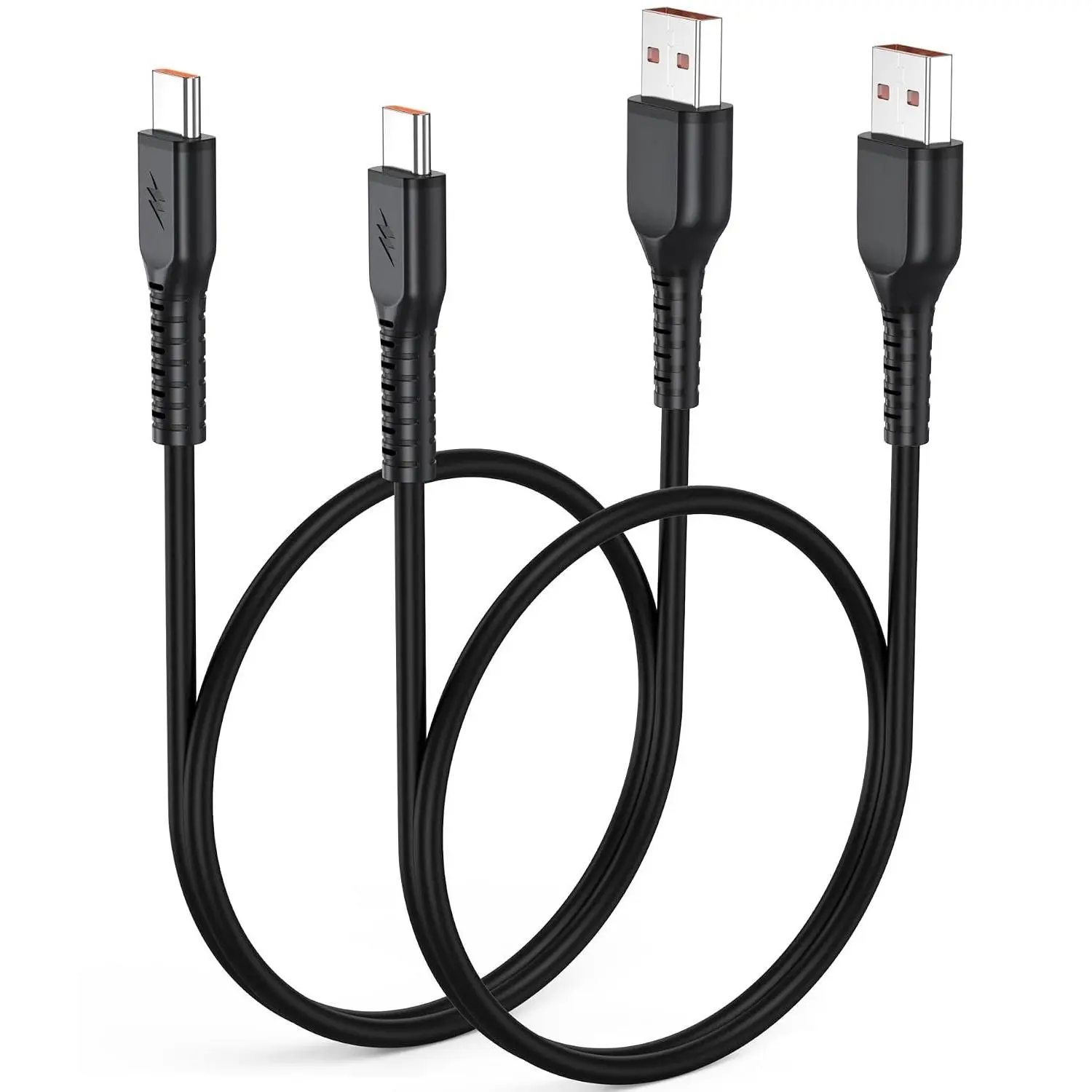 USB to USB C  2ft Short 2-Pack, 3.1A  Type A to C Cord for  17/16/15 Galaxy S26/S25/S24 iPad 11/10th