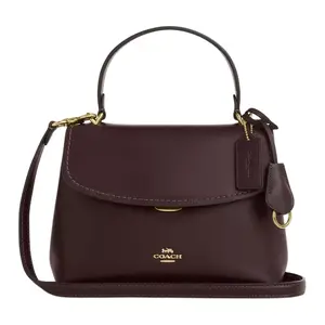 COACH Emory 25 Crossbody Handbag for Women – Smooth Leather, Metallic Hardware, Medium Size, Coffee Color