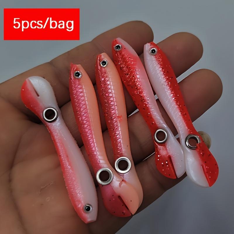 7cm/10cm 5pcs Mud Loach Bionic False Bait Roadside Throwing Tail Fish Soft Bait Freshwater Pufferfish Bass Black Fish Catfish Soft Insect Soft Fish Bait