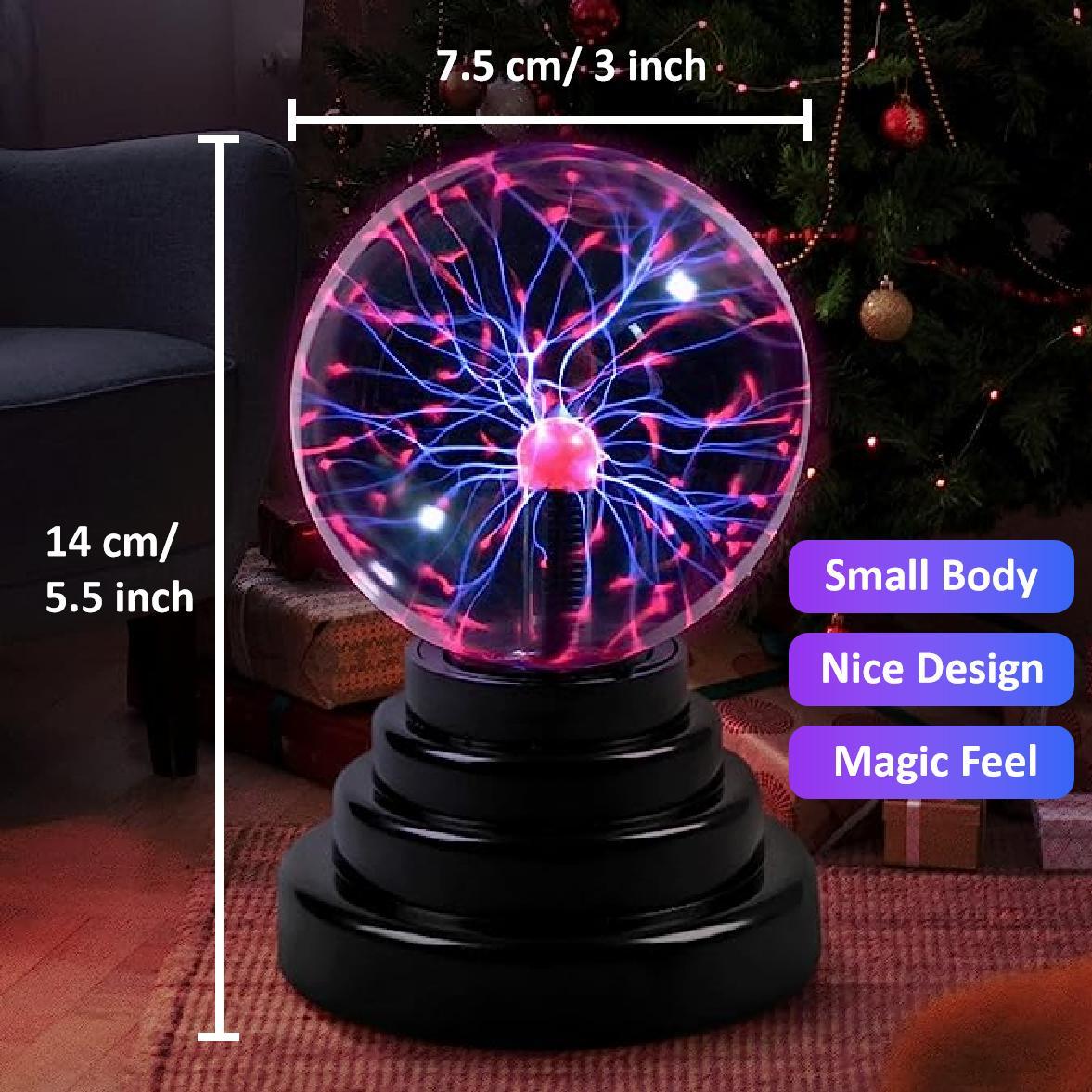 USB Powered/AAA Batteries Required Plasma Static Electricity Ball Lamp, 1 Count Party Home Bedroom Decoration, Amazing Birthday Gift Present Science Teaching Night Lamp, Atmosphere Lamp