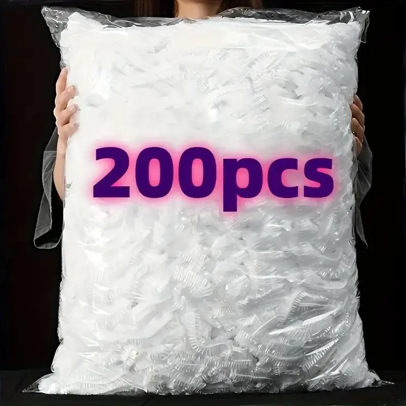 200pcs Disposable Food Wraps, Plastic Cling Film, Food Grade Sealing Covers, Air Tight Sealed, Preserve Fruits & Leftovers, Airtight Meal Prep, Home & Restaurant Use
