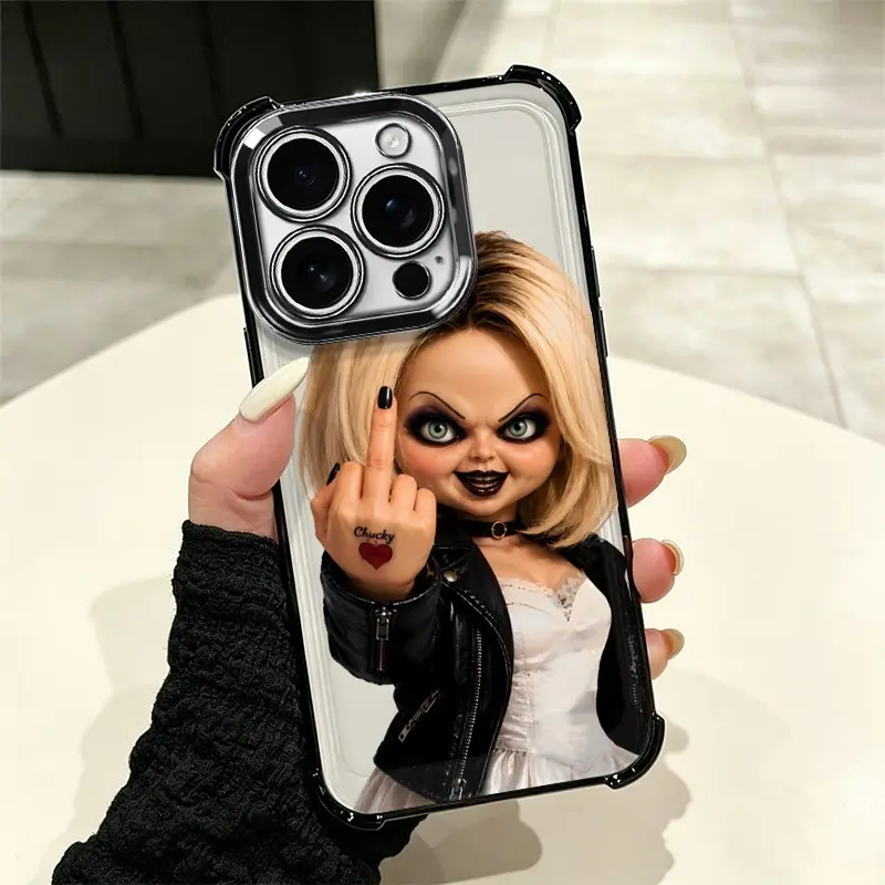 Tiffany “Middle Finger” Design iPhone Case—Raised camera protection, luxurious chrome-plated bezel, built-in shock-absorbing corner pads, yellowing-resistant and fingerprint-resistant | Compatible with iPhone 17/16/15/14 Pro Max