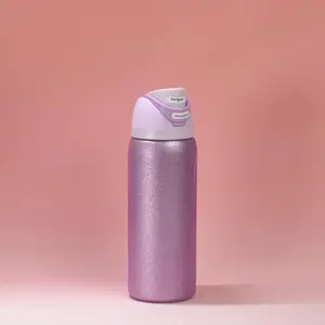 Owala Limited Edition Bloom Series Diamond Purple 32oz Insulated Stainless Steel Water Flask, Portable Wide Mouth Water Bottle with Loop, Straw, Free-Flow Spout & Lockable Lid, BPA-Free Double-Wall Vacuum Insulation for Outdoor Fun, Water Bottles, Flasks