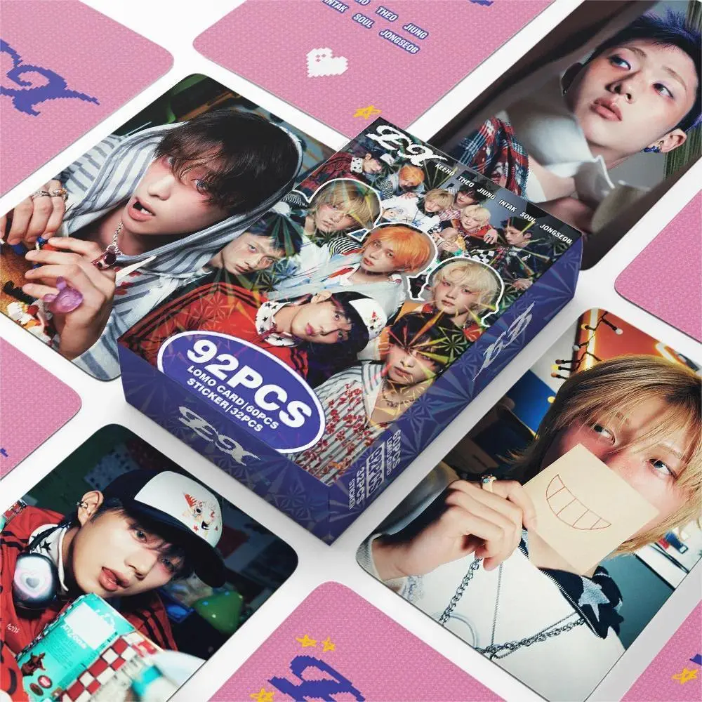 92-Piece P1Harmony Album Collection Spot Photo Cards Set - HD Printed LOMO Photocards & Stickers for Korean Star Fans (xk94609-p1harmony)
