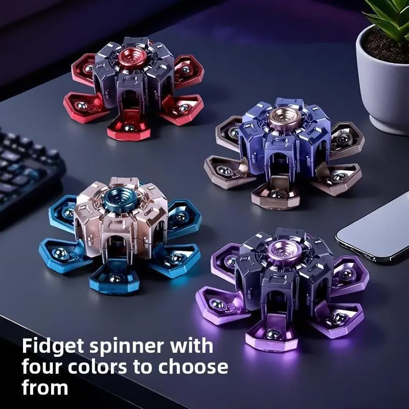 Flexible Sensory Anxiety Fidget Spinner, Deformable Mecha-Style Toy for Stress Relief and Twist for Focus, Stress Reliever, Decompression Sensory Fidget