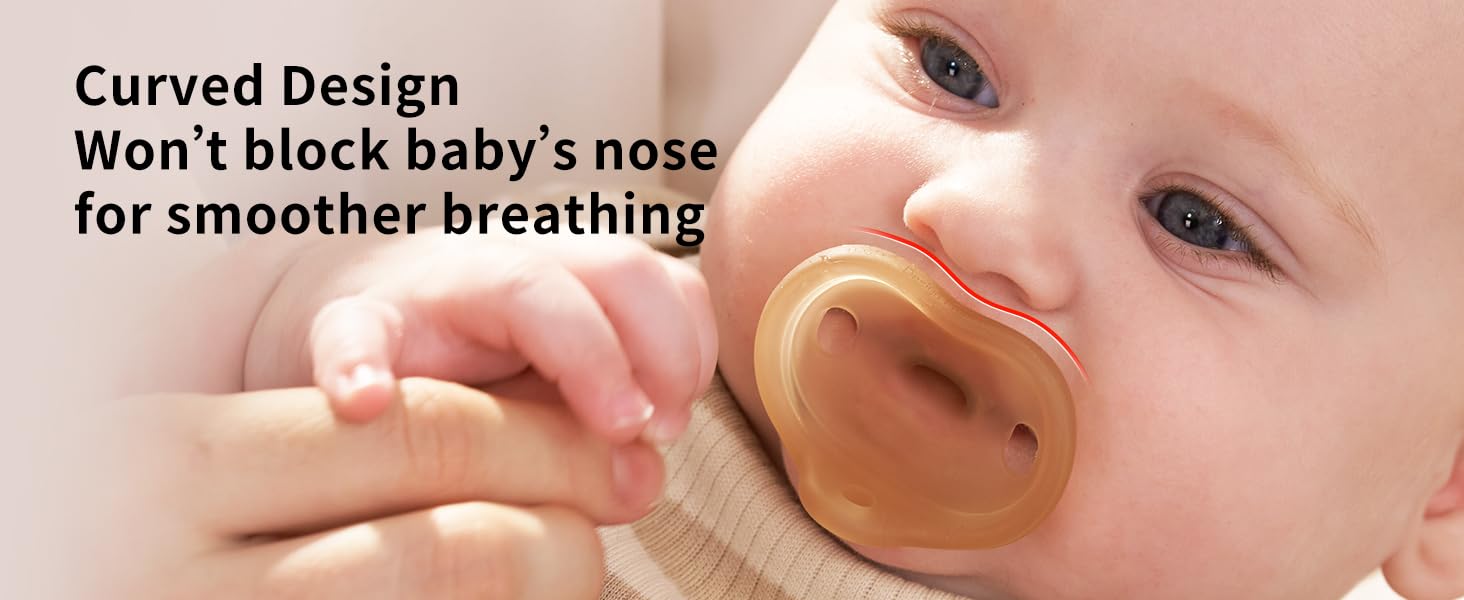 Newborn Silicone Pacifier, Ultra-Light One-Piece, Sensitive-Skin Shield, for Breastfed Babies, 0-6 Months, BPA-Free, 2 Pack