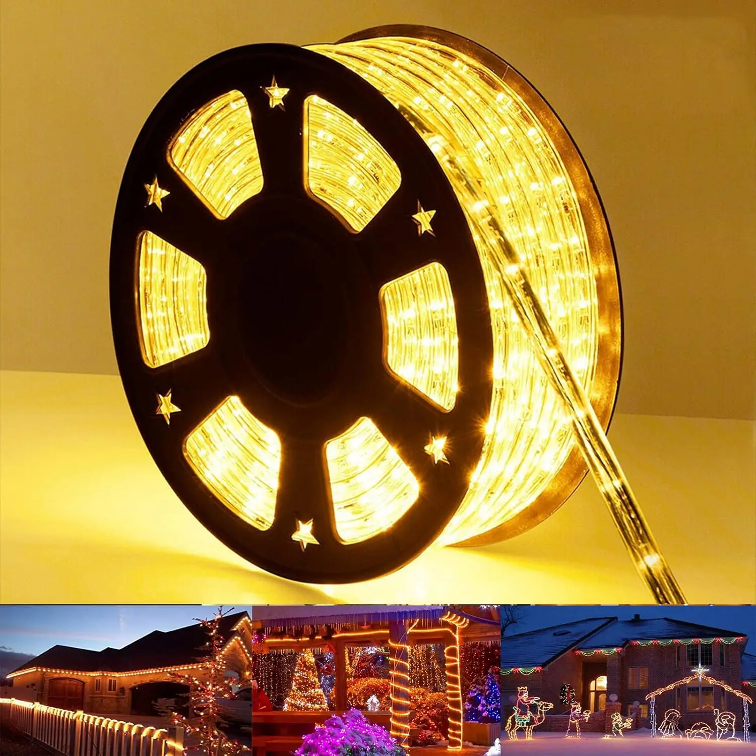 100ft LED Rope Lights Outdoor, 720 LED Connectable and Flexible Tube Lights with 8 Modes, Waterproof LED Rope Lighting for Garden, Patio, Pool, Bedroom, Party, Indoor Outdoor Decoration (Warm White)fidget toys