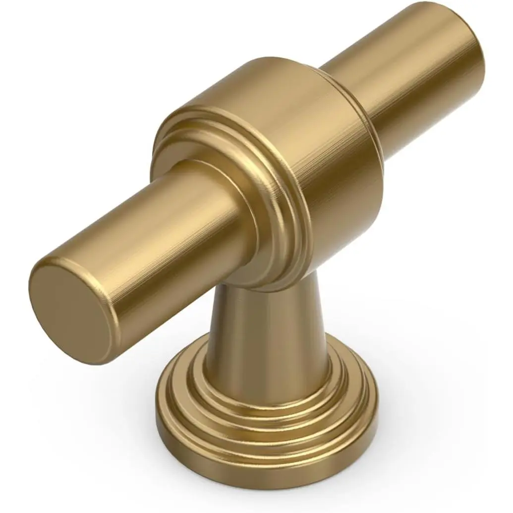 10 Pack Champagne Bronze Kitchen Cabinet Knobs Modern Single Hole Drawer Pulls Knob for Bathroom Dresser and Hardware