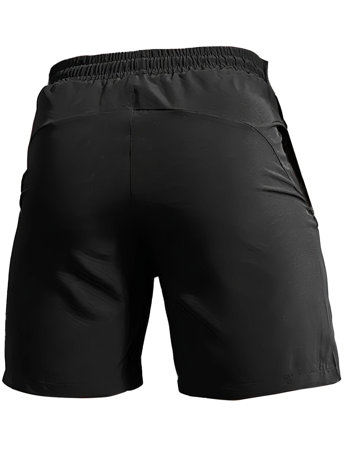 5-Pack Men's Quick Dry Tech Training Shorts | Big & Tall Summer Casual with Zipper Pockets