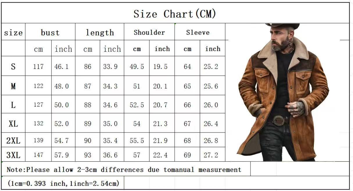 Mens Western Cowboy Jacket  Long Trench Coats Zip Up Plush Collar Cowboy Peacoat Retro Tops Casual Menswear Fathersdaygift Soft Fleece Hoodie jacket western clothing jackets letterman ffa jacket western clothing
