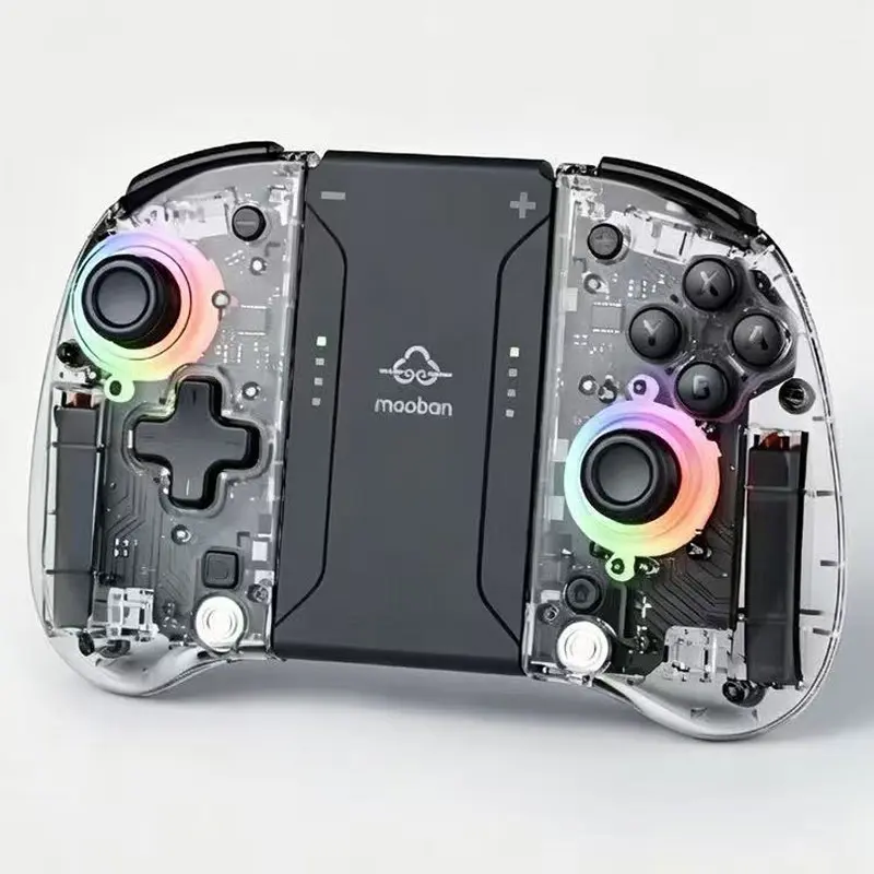 Wireless Controller Bluetooth Gamepad For Nintendo Switch & OLED & Lite Gaming Command Mando Game Pad Accessories joystick Control Hall effect RGB light NS macro Gyro six axis motion Kit Gamer Remote Trigger Hand joy stick ergonomic vibration turbo handle