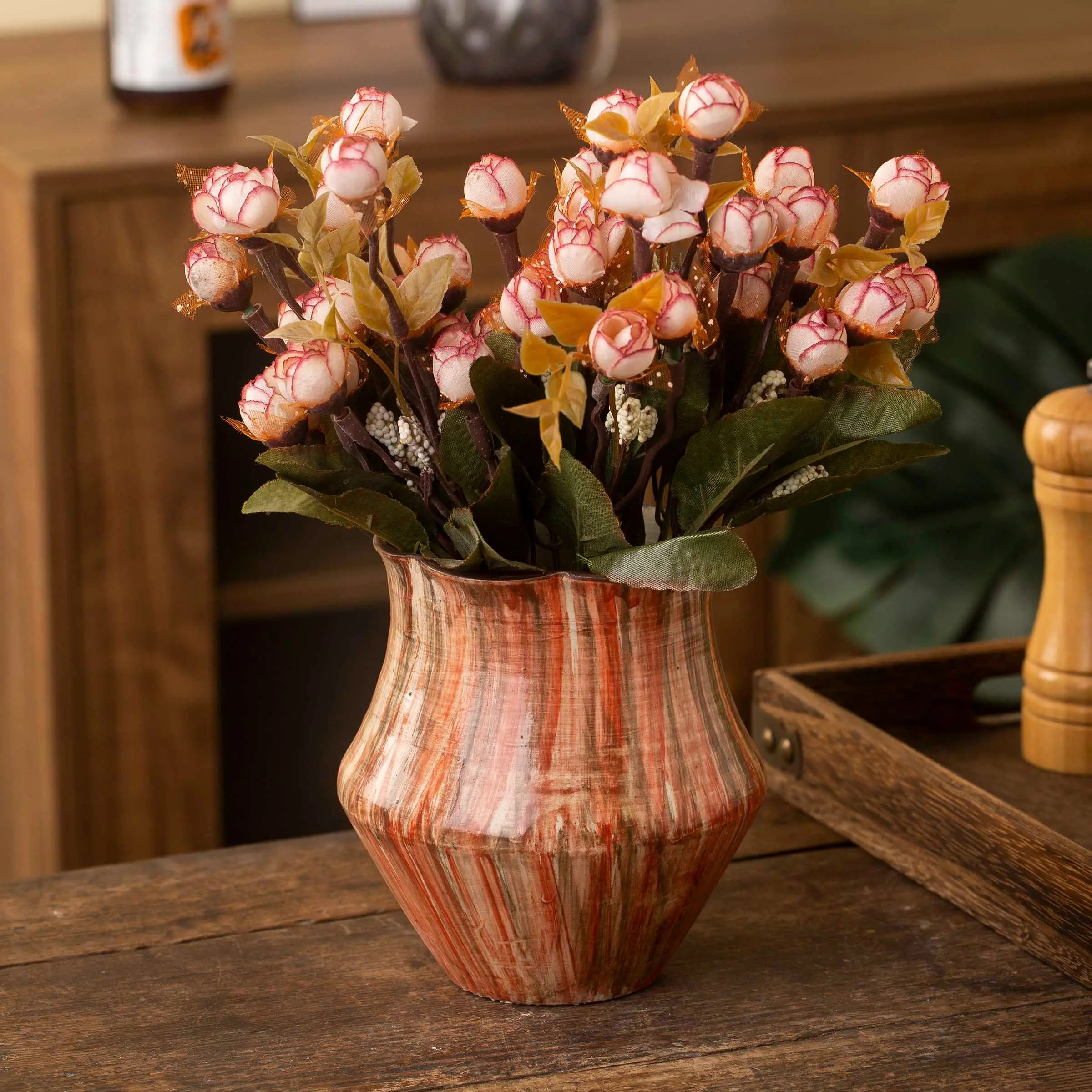 Creative Ceramic Flower Pot, Breathable Indoor Outdoor Planter, Large Diameter, Farmhouse Style, Ideal for Orchids and Succulents, Clearance Sale