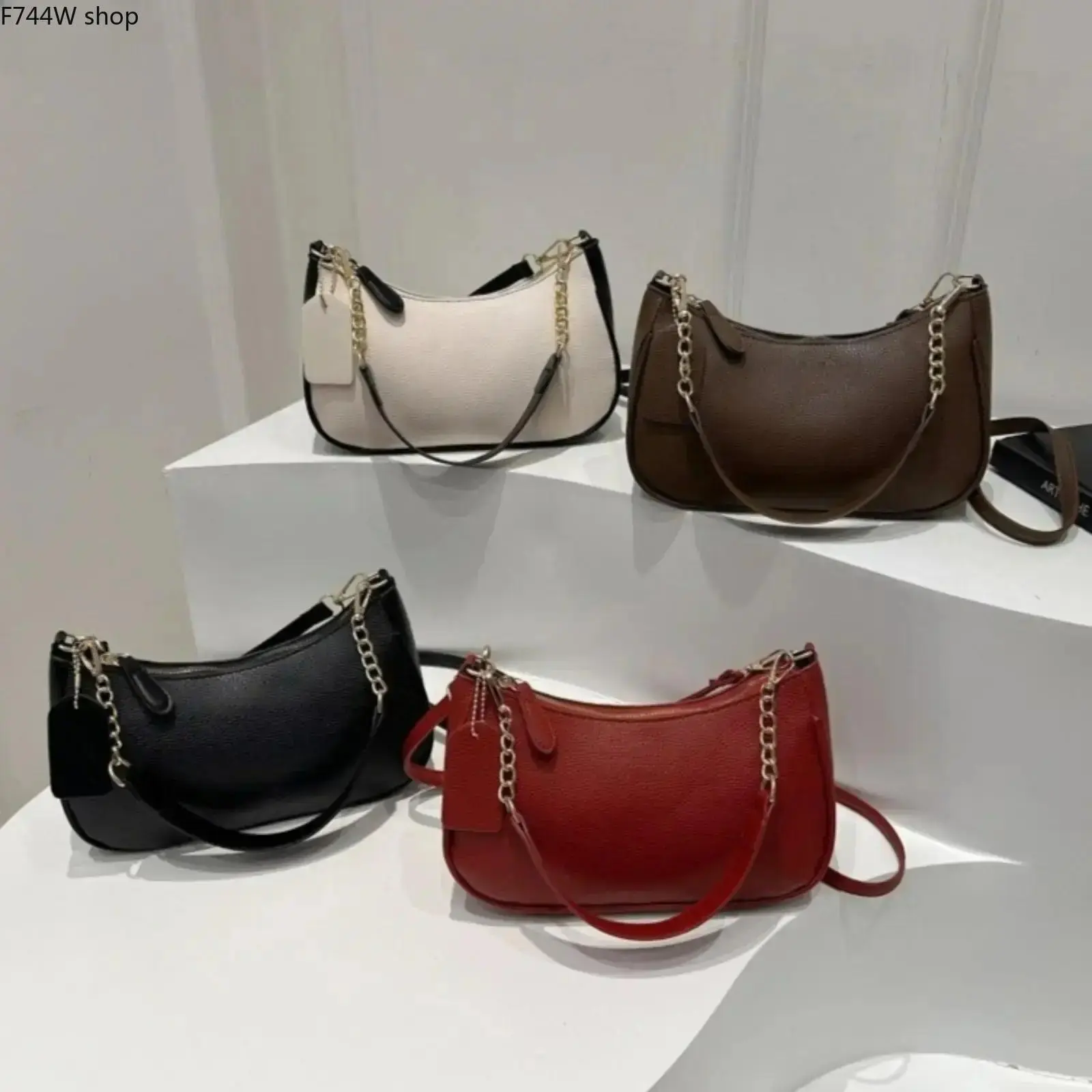 Women’s Vintage Underarm Bag, Large Capacity Crossbody Shoulder Purse, Elegant Solid Color Handbag for Office Work, Shopping & Everyday Wear