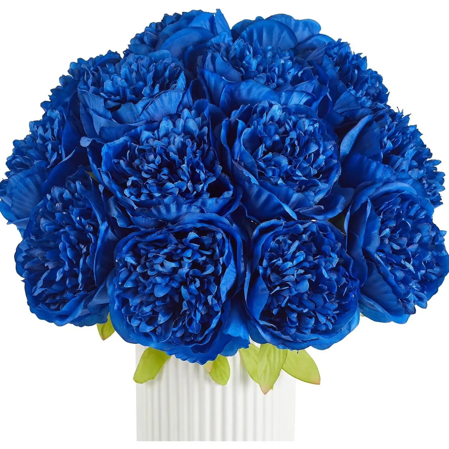 SITUMEIZI 10PCS Artificial Peony Flowers, Real Touch Fake Silk Bouquet with Stems for Home Mothers Day Wedding Party Centerpieces Table Decoration Indoor(Royal Blue)