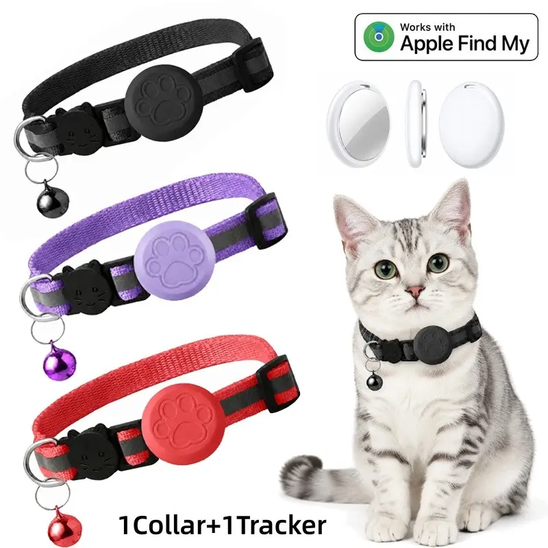 Smart Pet Tracker Cat Collar, Pet Tracker Smart tag,Waterproof Compatible with Apple Find My,No Monthly Fee,Advanced Tracking Solution Smart Collar for Pet Safety Ideal Cats