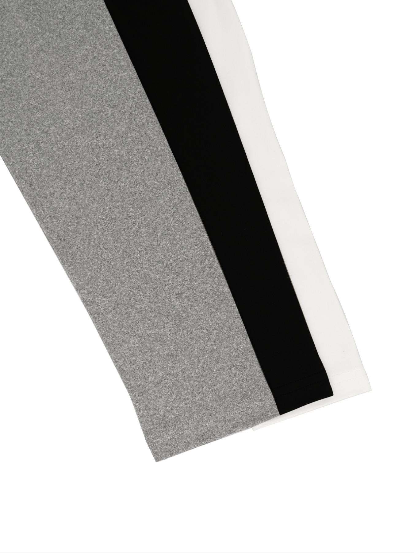 3pcs women's casual and fashionable Aesthetic slim fit small bow print details simple solid color pleated pullover shirt women's round neck long sleeved three piece T-shirt