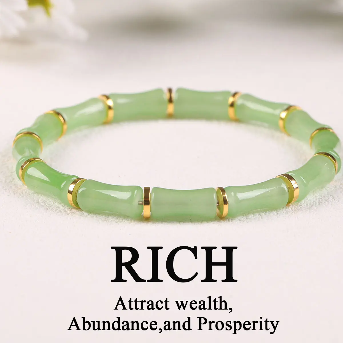 Money Bracelets Women's Bamboo Knot Bracelet with Beads & Partition, Exquisite Beading Craftsmanship,Perfect for Daily Wear or Gifts, Beaded Bracelets