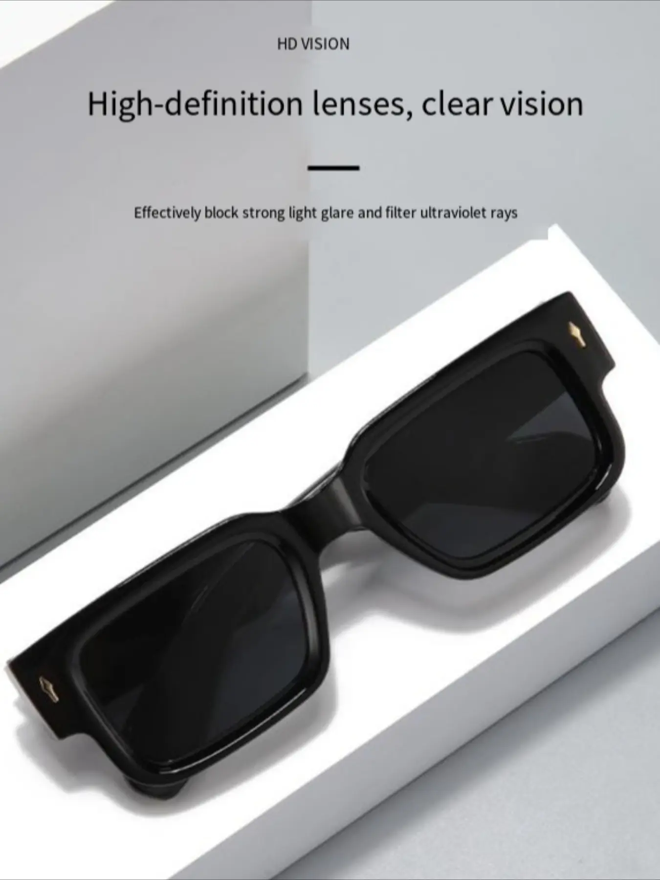 New square framed sunglasses - UV protection for both men and women - Cross-border wholesale - High-end style sunglasses