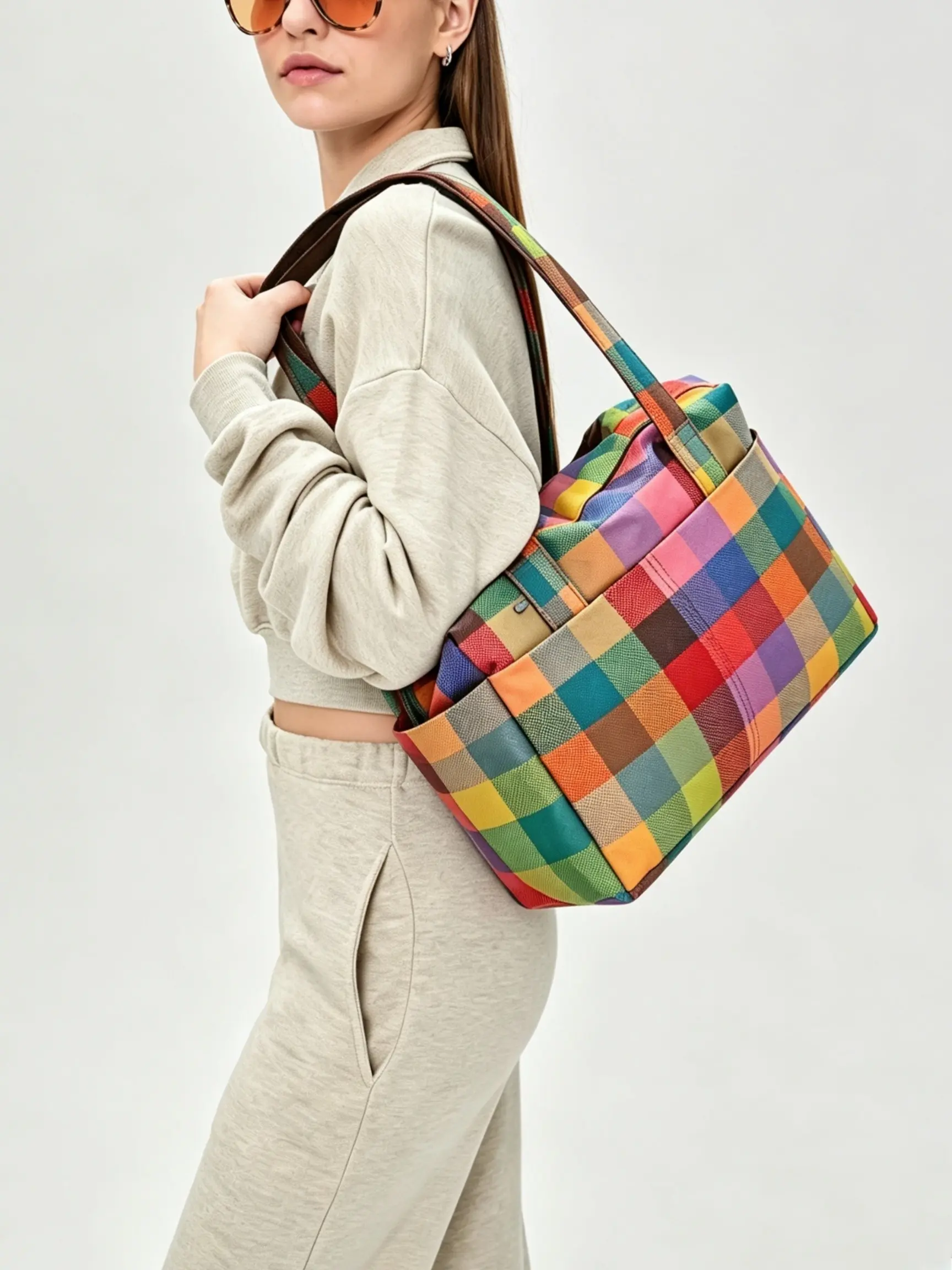 Everyday Cloud Bag, Top Handle Tote with Key Leash, Casual Large Commuter Work Bag, Women's Diaper Bag, Fashionable Shoulder Handbag