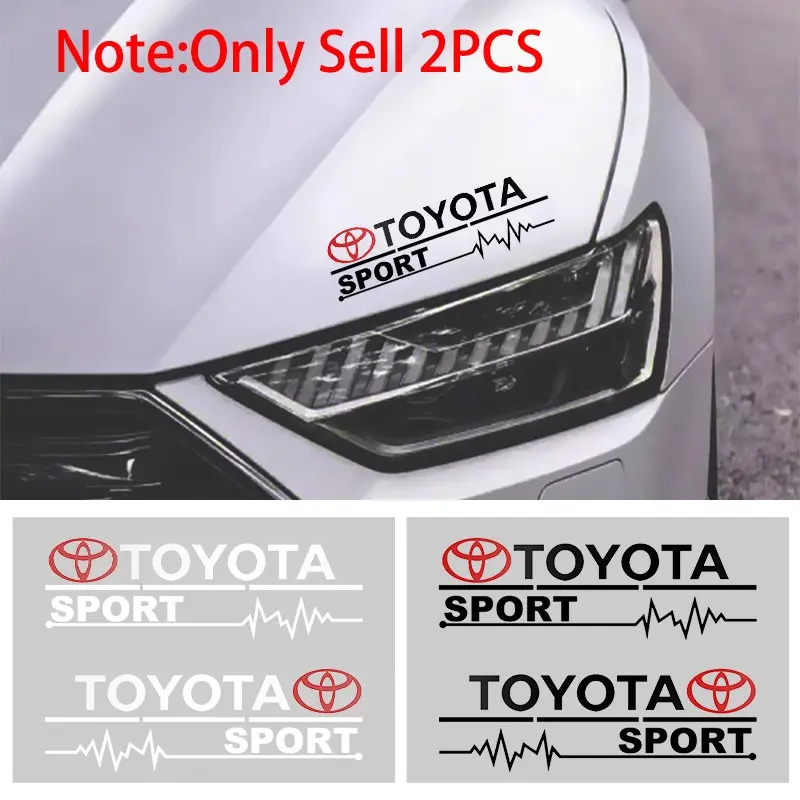 Car exterior door handle sticker sticker personalized reflective waterproof sticker logo style suitable for Toyota CHR RAV4 Hilux Prius Toyota Corolla Oris Camry Yaris Automotive Decals
