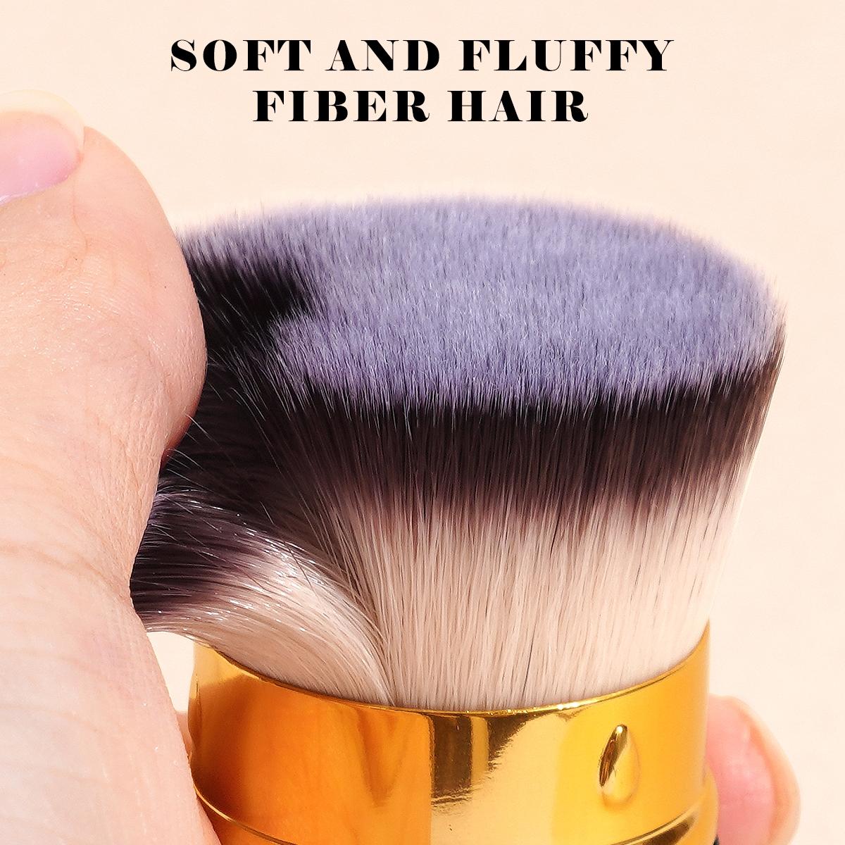 Flat Top Retractable Makeup Brush, Makeup Brush for Foundation Liquid Makeup, Powder, Cream and Blush, Cosmetic Brushes, Professional Makeup Tools for Women, Beauty Travel Brush Flat Top Retractable Makeup Brush, Makeup Brush for Foundation Liquid Makeup, Powder, Cream and Blush, Cosmetic Brushes, Professional Makeup Tools for Women, Beauty Travel Brush