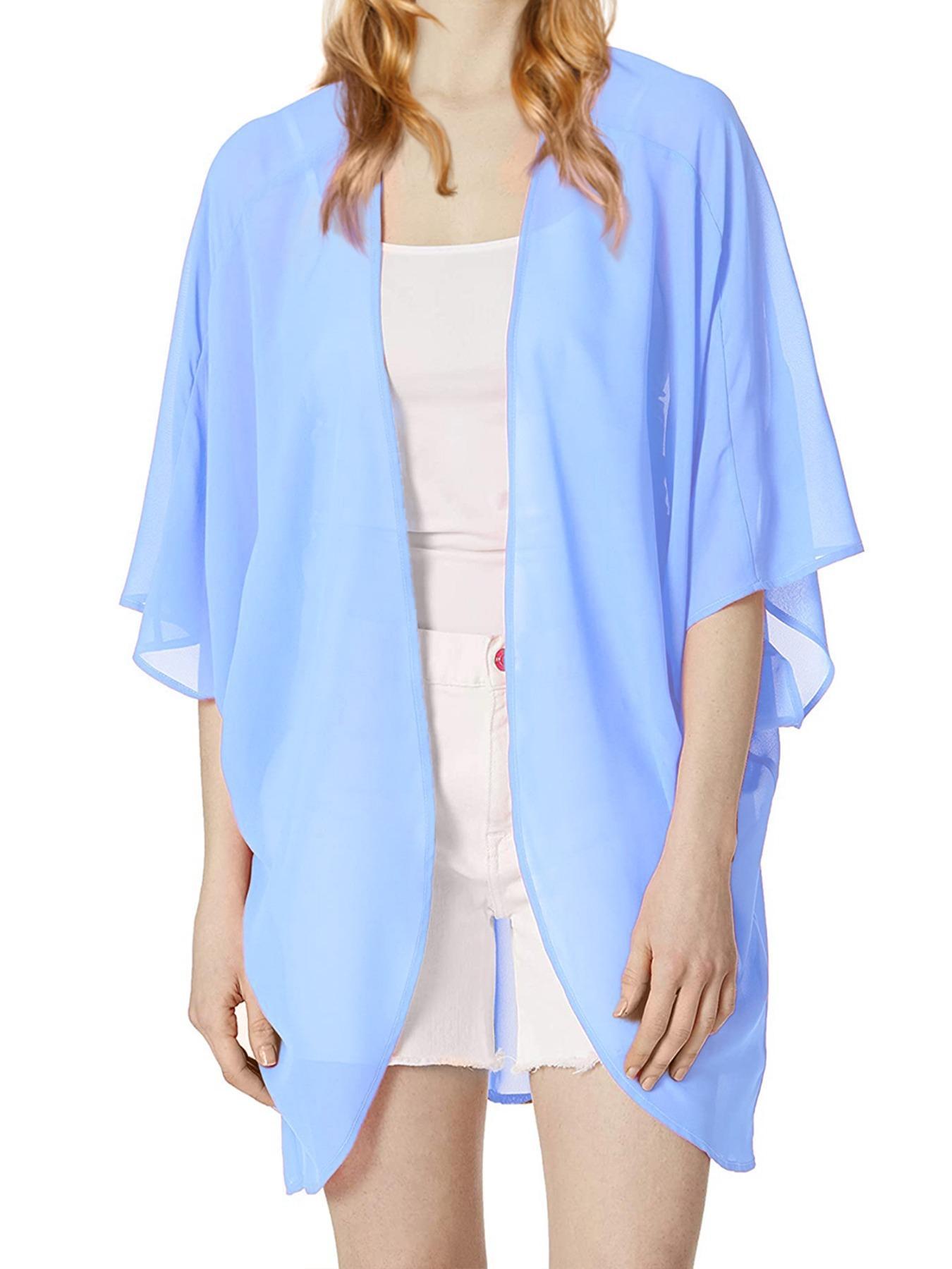 Women's Paisley Print Batwing Sleeve Cover Up, Casual 3/4 Length Sleeve Open Front Cover Up For Summer, Fashion Women's Swimwear For Beach Vacation, Swimwear Coverups