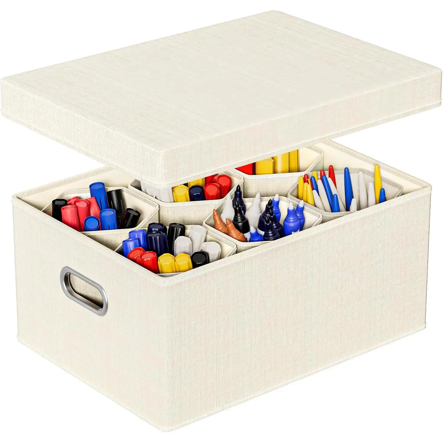 Marker Organizer Storage Box With , Craft Organizers and Storage, Multipurpose Stackable Storage Containers For Organizing Tool, Art , Crayon