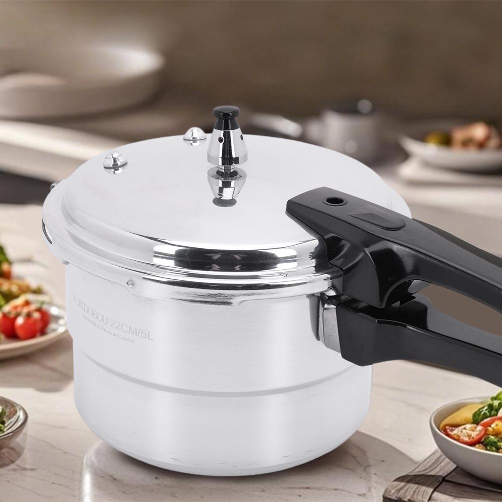1-Piece Aluminum Alloy Round Pot Pressure Cooker, Multi-Size Cookware with Steaming Plate, Household Stovetop Canner Compatible with Gas & Induction Cookers, Nutrient-Lock Design, Pressure Cookers 1-Piece Aluminum Alloy Round Pot Pressure Cooker, Multi-Size Cookware with Steaming Plate, Household Stovetop Canner Compatible with Gas & Induction Cookers, Nutrient-Lock Design, Pressure Cookers