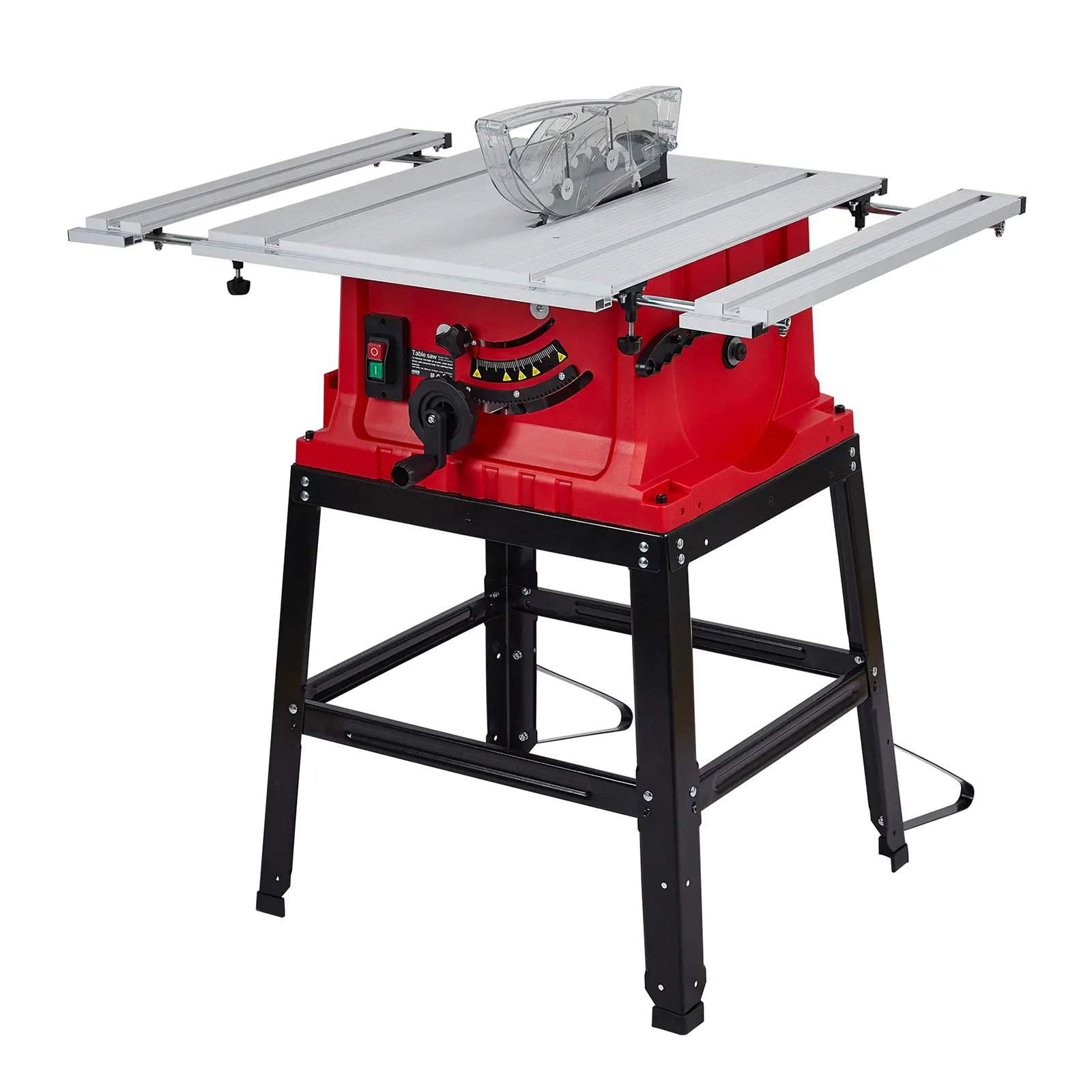 Portable 10" Table Saw with Rolling Stand – 15A 5000RPM Motor, Adjustable Bevel/Height (0-45°) for Precise Rip & Crosscuts – Includes Dust Collection System, Works on Wood/Metal/Plastic.