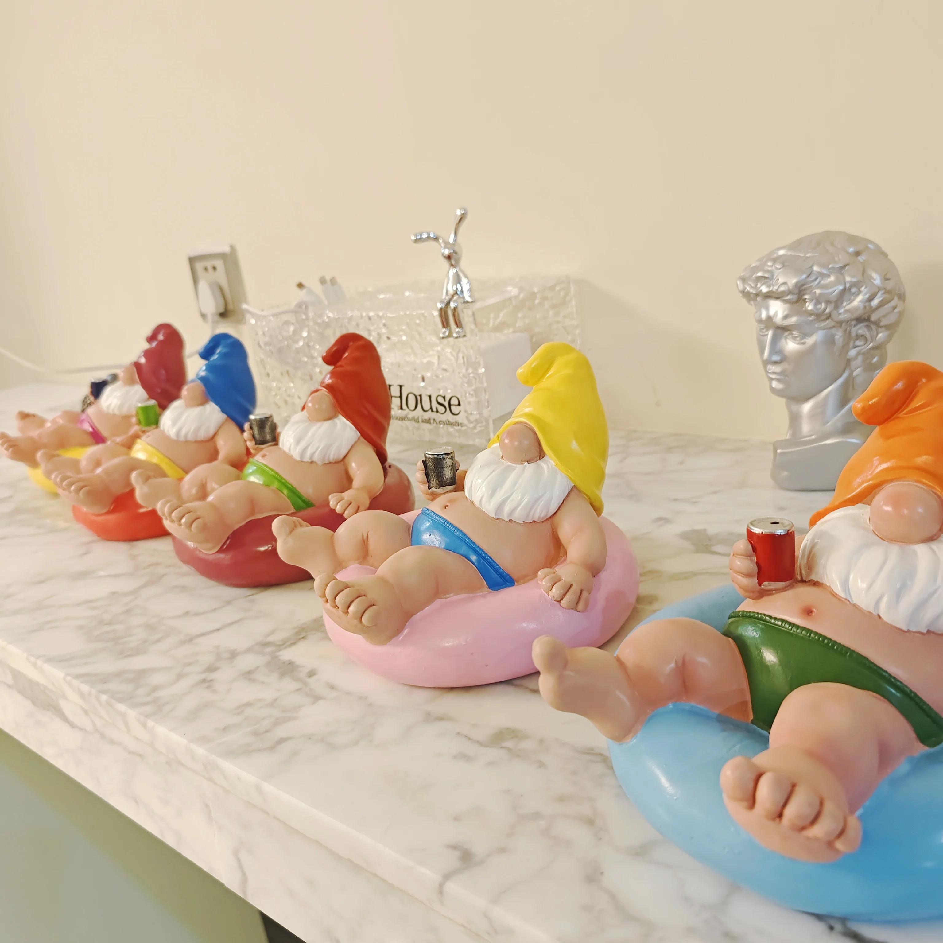 Christmas ornament floating dwarfs decoration garden gnomes swimming pool terrace accessories pond decoration outdoor decoration