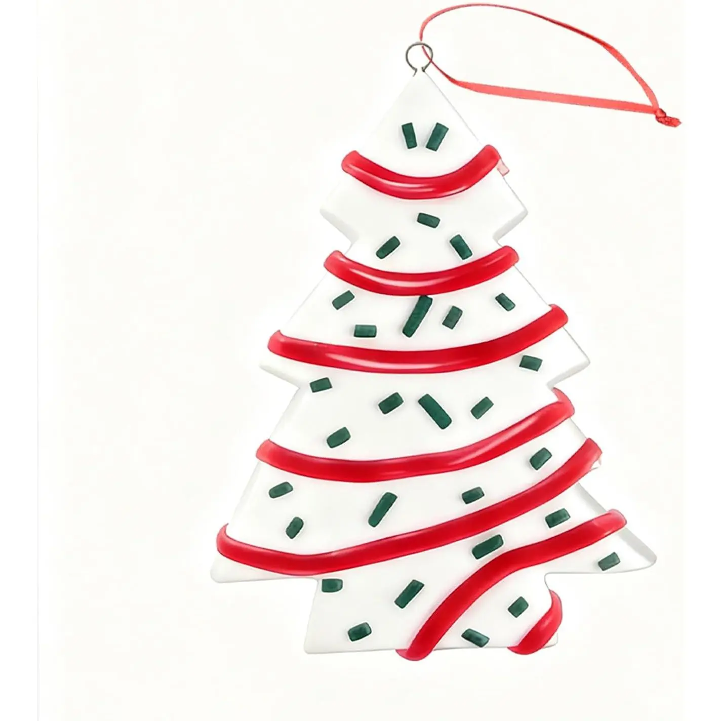 Christmas Tree Cake Ornament, Funny Christmas Tree Shaped  Ornaments Gifts with a Dessert Cake Design
