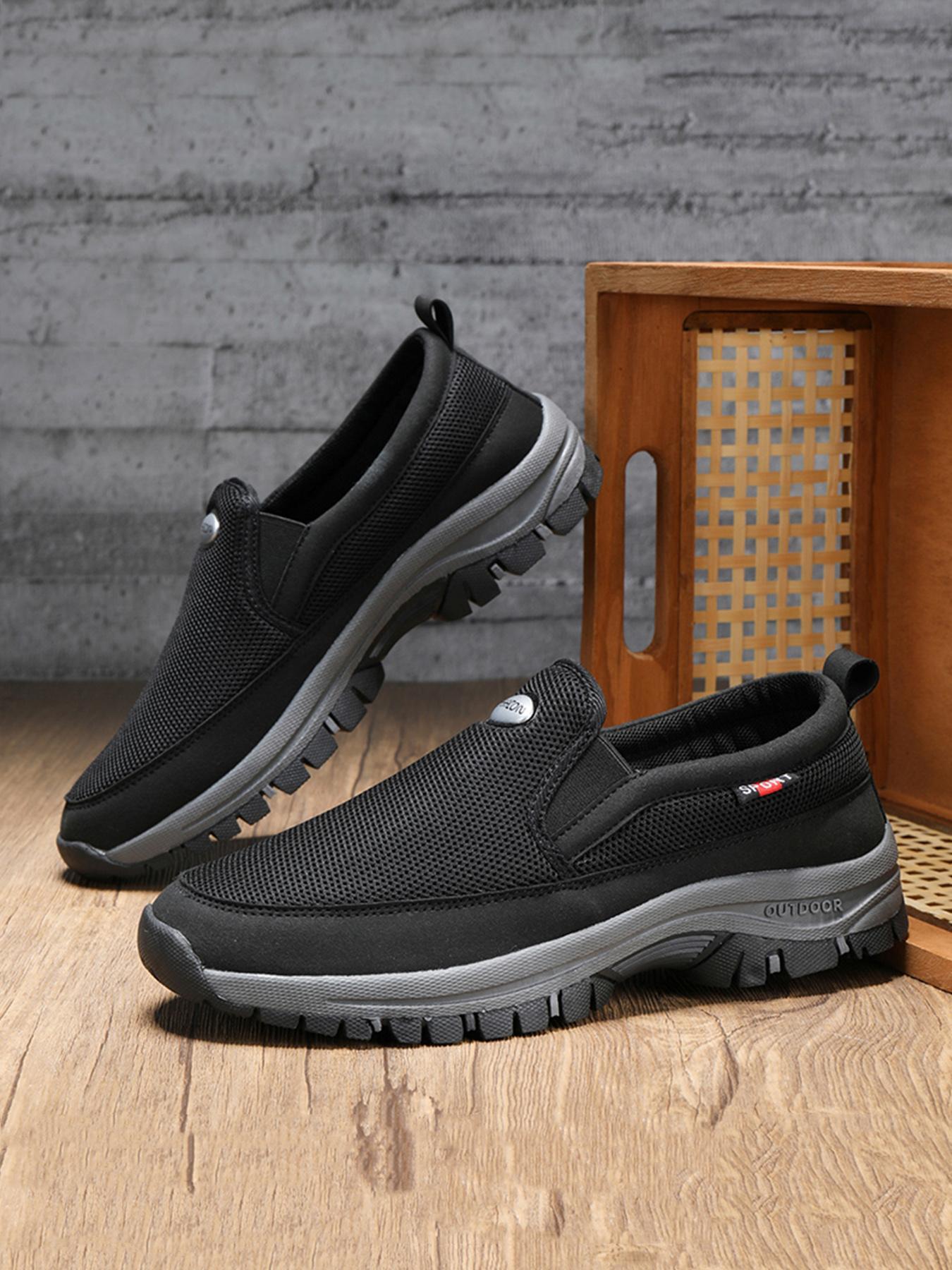 Men's Casual Sporty Slip on Round Toe Sneakers, 1 Pair Trendy Breathable Comfortable Sports Running Shoes, Fashionable Sneakers for Daily Wear, Walking Running Shoes