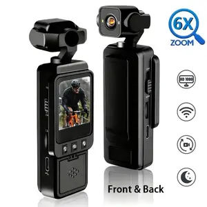 1080P HD Action Camera, 270° Rotation Lens & 1.54 Inch LCD Color Screen, 6X Zoom,Portable Pocket Camera,Wearable Vlogging Camera,Wireless WiFi Body Camera,Video&Video Blog,Sport DV,POV Camera,Streaming Camera,Men Gifts,Birthday Gift
