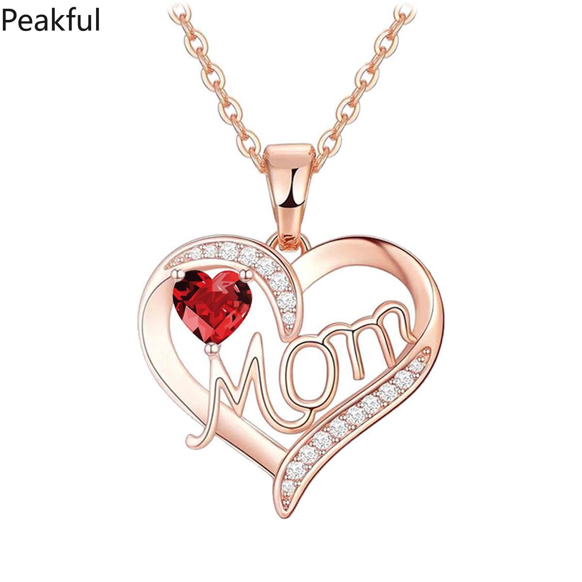 Luxury Mother's Day Necklace – Trendy Pink Flower Pendant, Aesthetic Love Jewelry, Perfect Gift for Mom, Elegant Craved Necklace, Ideal for Special Occasions & Daily Wear